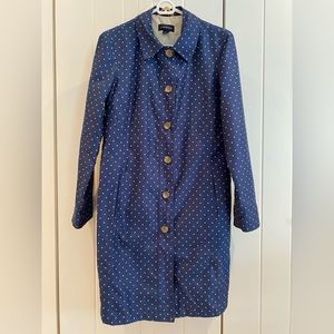 Lands’ End polka dot trench coat
